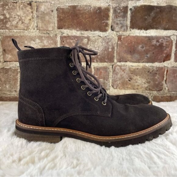 Nordstrom’s Men’s Ortholite Water Resistant Brown Suede Boots Sz 11 - Picture 1 of 9